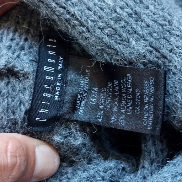 ChiaraMente Made In Italy Alpaca Wool Turtleneck Sweater/Vest - Picture 2 of 4